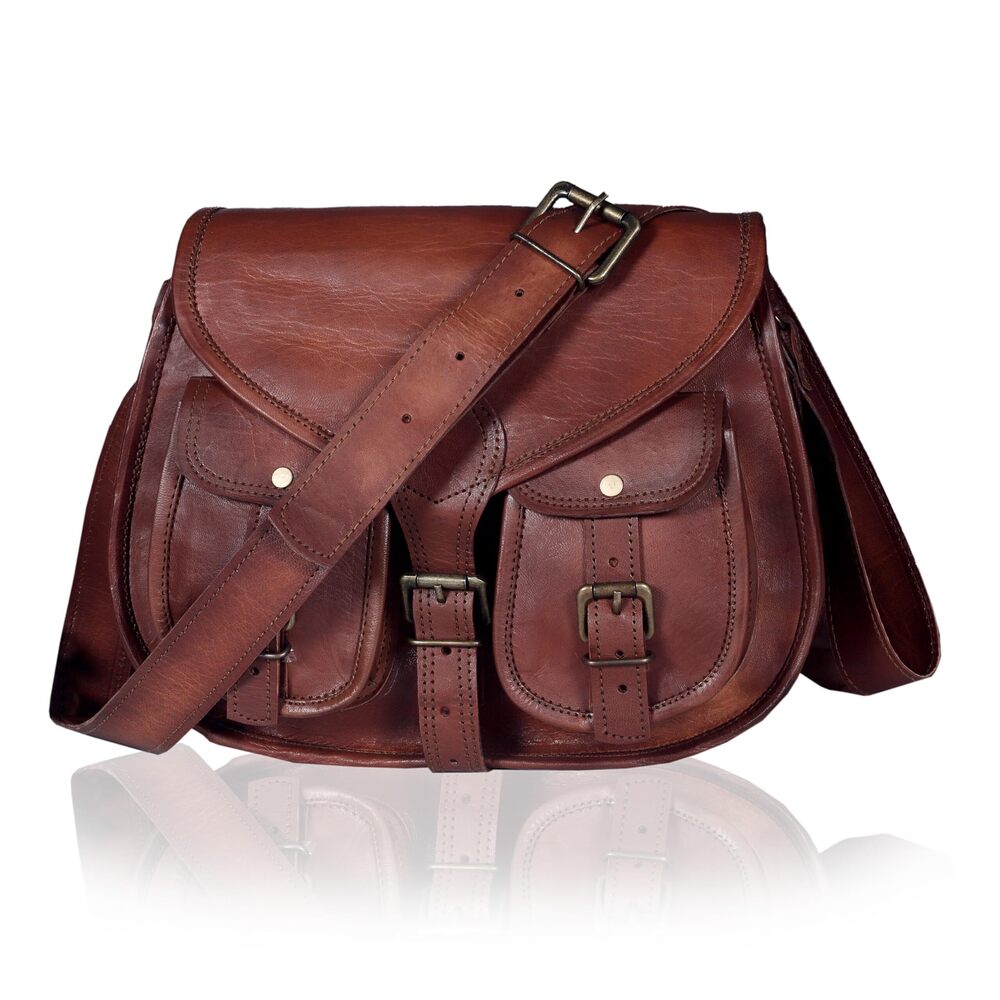 5543 Leather Crossbody Satchel Purse Shoulder Bag Tote Travel Purse Leather